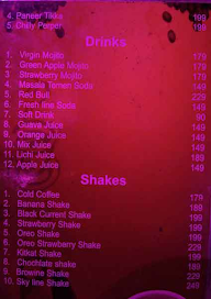 Skyline Cafe & Lounge menu 2