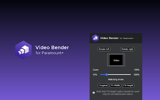 Video Bender for Paramount+: rotate video