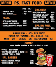 P.S Fast Food menu 2