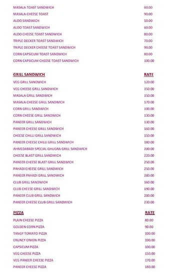 Chaat And Rolls menu 