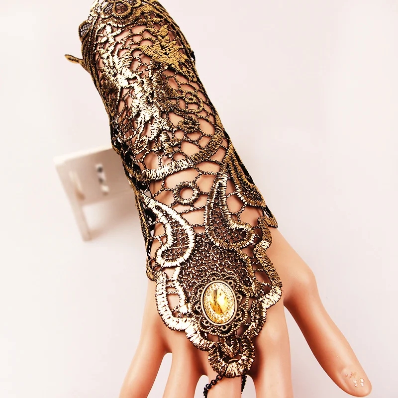 Vintage gouden kanten handschoen
