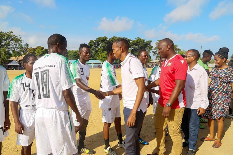 Nyali MP Mohammed Ali at Frere Town Grounds on Saturday.