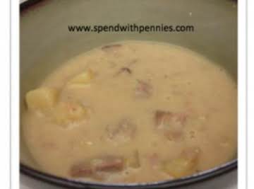 Easy Ham & Potato Crockpot Soup