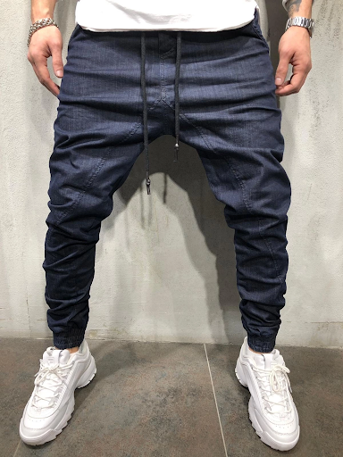 Title 5, Pure Color Mens Casual Sports Pants with Draws...
