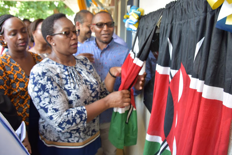 Health CS Sicily Kariuki unveils a CT Scan centre at the Coast General Teaching and Referral Hospital on Saturday