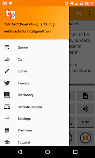 Talk Text (Read Aloud) Orange Screenshot