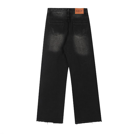 Title 6, Mens loose fit denim straight-leg trousers for...