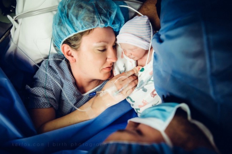 Moms See Their Newborns for the Very First Time