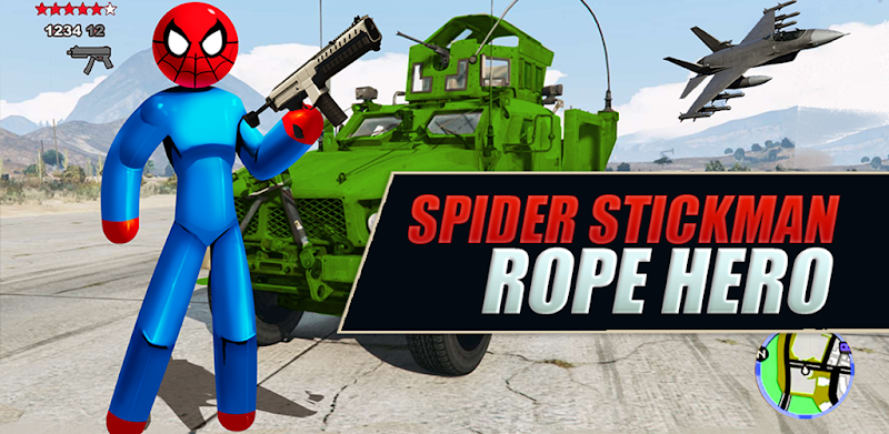 Spider StickMan Rope Hero Mafia Gangster Vegas