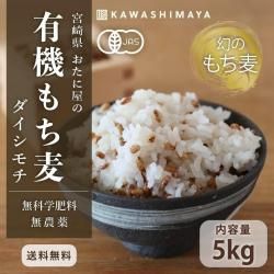 有機もち麦ダイシモチ R3年度産 5kg（2.5kg×2袋セット）｜国産