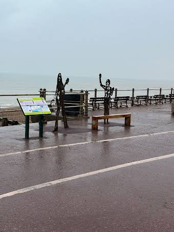 Hastings seafront sculpture install  album cover