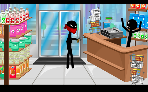 Stickman Robbery Shop