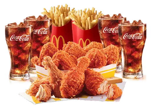 McSpicy Fried Chicken 10 Pc + 2 Fries (L) + 4 Coke