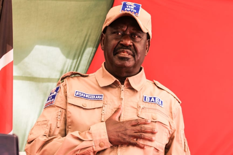 Azimio leader Raila Odinga at Jaramogi Oginda Odinga Foundation in Nairobi on March 9,2023