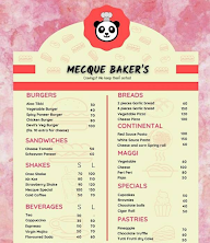 Mecque Baker's menu 1