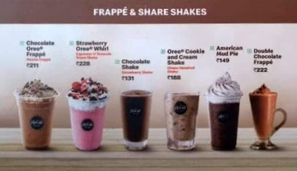 McCafe by McDonald's menu 