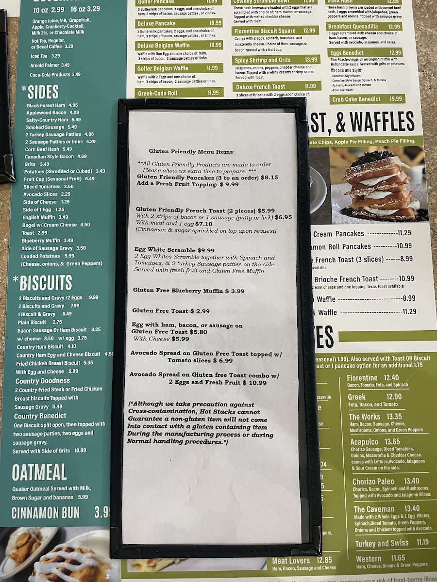 Gluten Free Menu