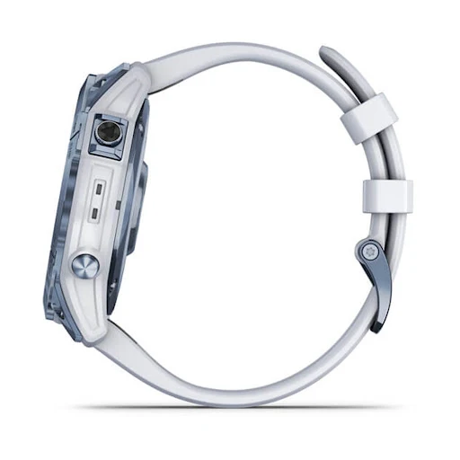 Đồng hồ thông minh fenix 7X, Sapphire, Solar, Màu đá trắng viền Titanium với dây Silicone, Đồng hồ GPS, SEA (010-02541-38 )