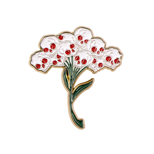 Title 3, Skull Flower Brooch Backpack Ornament Alloy Pin...