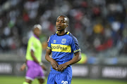 Thabo Nodada of Cape Town City FC in action during the Absa Premiership match against Orlando Pirates at Orlando Stadium in Soweto, south west of Johannesburg on September 19, 2018.  