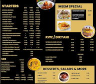 Meem Restaurant menu 1