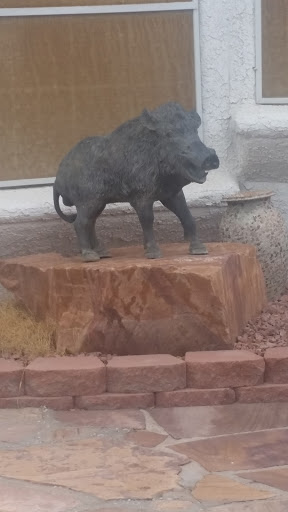 Metal Wild Boar Statue