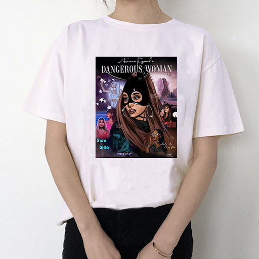 Title 12, American Female Singer Print Short Sleeve Shirt...