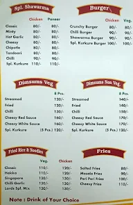 Shawarma King menu 1