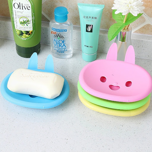 Title 5, Cartoon Cute Bunny Soap Box for Bathroom, Doubl...