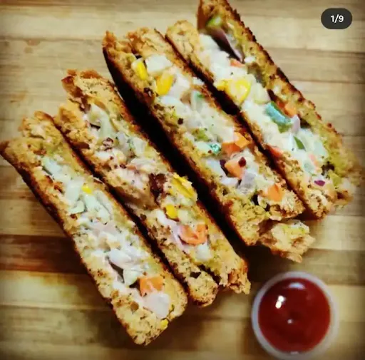 Double Decker Veg Grilled Sandwich