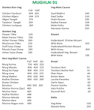 Mughlai 91 menu 1