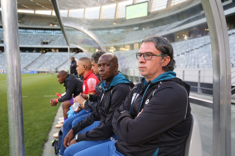 Free State Stars coach Nikola Kavazovic during the Absa Premiership match between Cape Town City FC and Free State Stars at Cape Town Stadium on January 16, 2019 in Cape Town, South Africa.