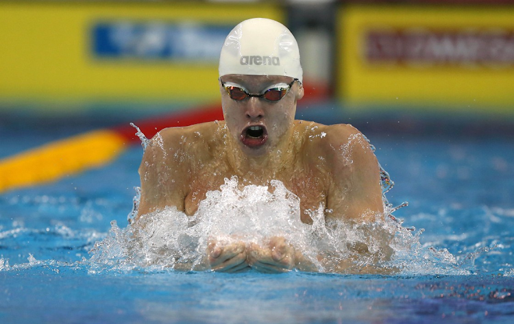 Matthew Sates in action during the 2021 World Cup leg in Doha.