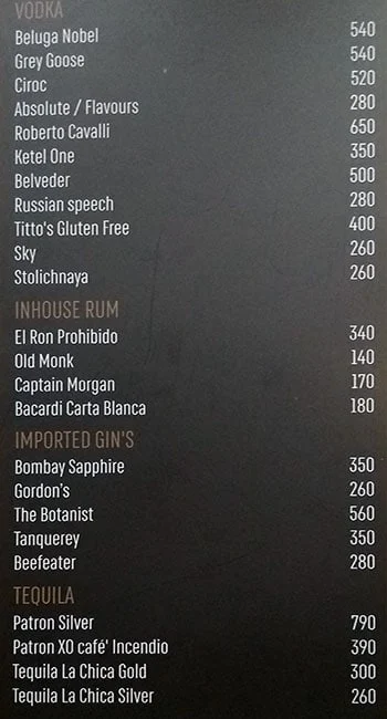 Urbo menu 