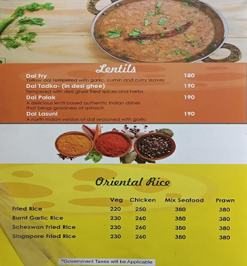 Bombay Chow menu 