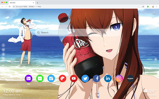 Steins;Gate New Tab Page HD Wallpapers Themes