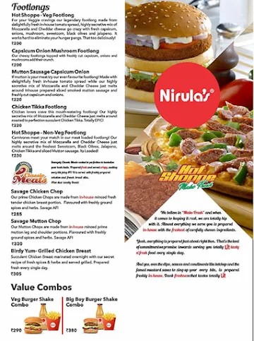 Nirula's menu 