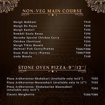 The Real Pune menu 