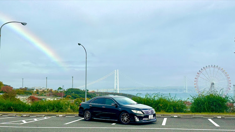 カムリの集まっちゃえDATSUN・PRINCE＆NISSAN車・淡路島ハイウェイオアシス・ハイウェイオアシスで休憩・トヨタ車で行く日産車の集まり・NANDOIYAに関するカスタム事例の投稿画像1枚目