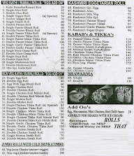 Kathi Junction menu 1