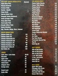 Hotel Thammana menu 1