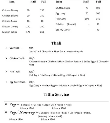 Saisha Kitchen Swaad Poli Bhaji Kendra menu 