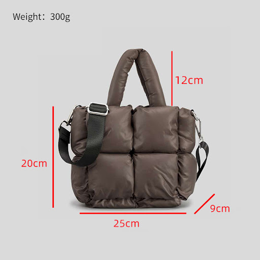Title 1, Small Down Cotton Shoulder Bag Simple Soft Desi...