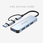 Hub Type C Firo Và Hub Usb Firo 3.0 - Firo Type C Adapter 4In1 - Bộ Chia Usb Firo Ra Nhiều Cổng Kết Nối Chuyển Đổi Cho Macbook Pro, Laptop, Pc - Bộ Chia Đa Năng 4 Cổng Tốc Độ Cao Cho Huawei/Xiaomi/Macbook Pro/Dell/Asus/Lenovo/Hp - Hàng Chính Hãng