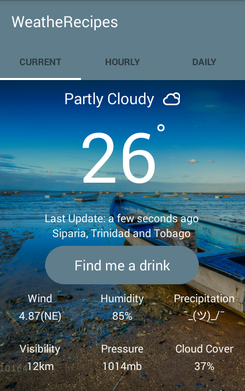 WeatheRecipes Screen 1