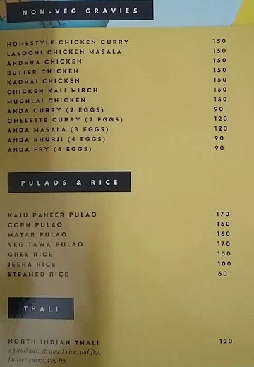 Phulkaas menu 