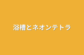 浴槽とネオンテトラ