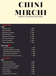 Chini Mirchi Indo-Chinese Kitchen menu 1