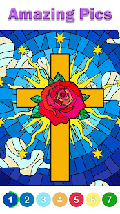 Bible Coloring - Paint by Number, Free Bible Games(圖3)-速報App