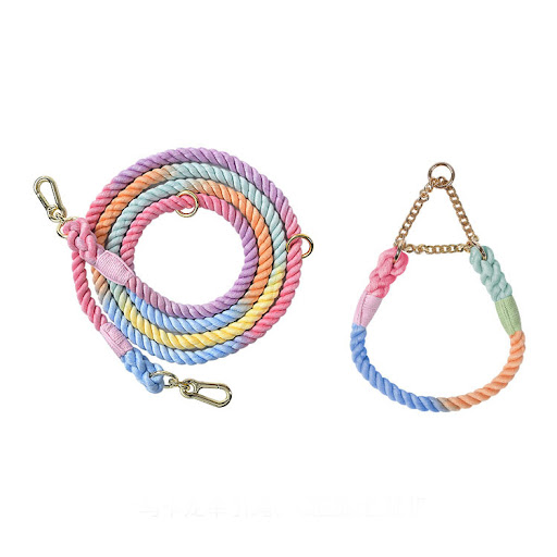 Title 12, Woven Rainbow Multifunctional Double Head Pet L...